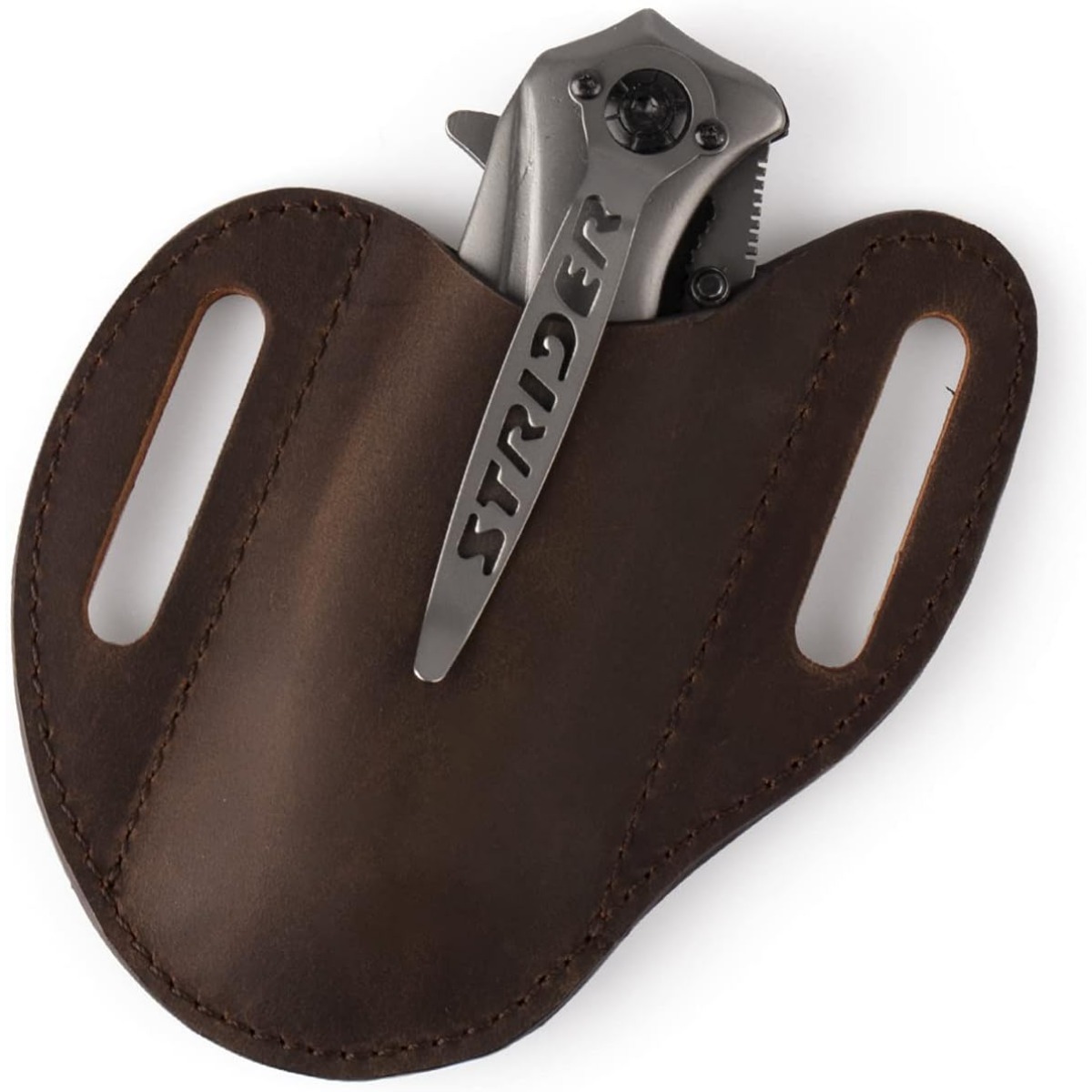 DONGKER Bolsa de cuero para cuchillos de bolsillo de 4 pulgadas, funda  plegable para cuchillos con lazo para cinturón para cuchillo plegable de 4