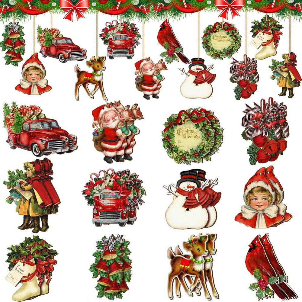 Christmas Vintage Wooden Decor Christmas Wooden - Temu