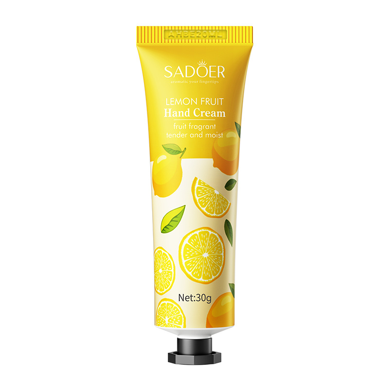 Image of Mini Travel Gift Lemon Hand Cream With Plant Fragrance, Extracts And Hydrating , Floral And Fruity Scent