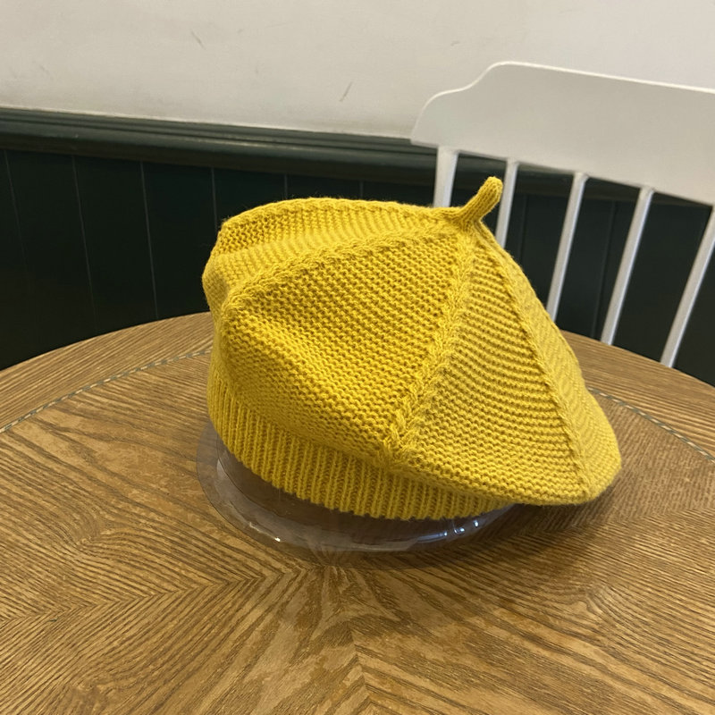 TEMU Boina para mujer con retorcido simple, sombrero de pintor de Ins para otoño/invierno, gorro de calabaza para estudiante