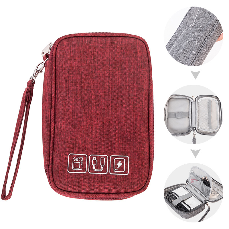 POCHETTE DE SAC ,02--Mini sac de rangement Portable pour câble de données,  sac de rangement Portable pour chargeur de téléphone, boî