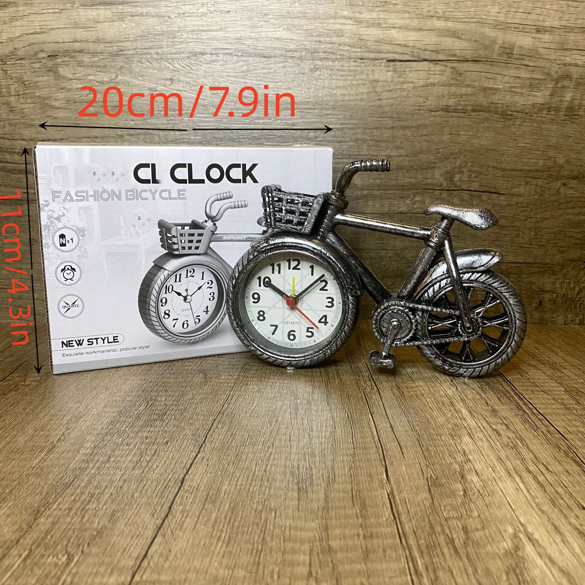 1 Reloj Bicicleta Rosa Reloj Pared Flores Día Madre Relojes - Temu