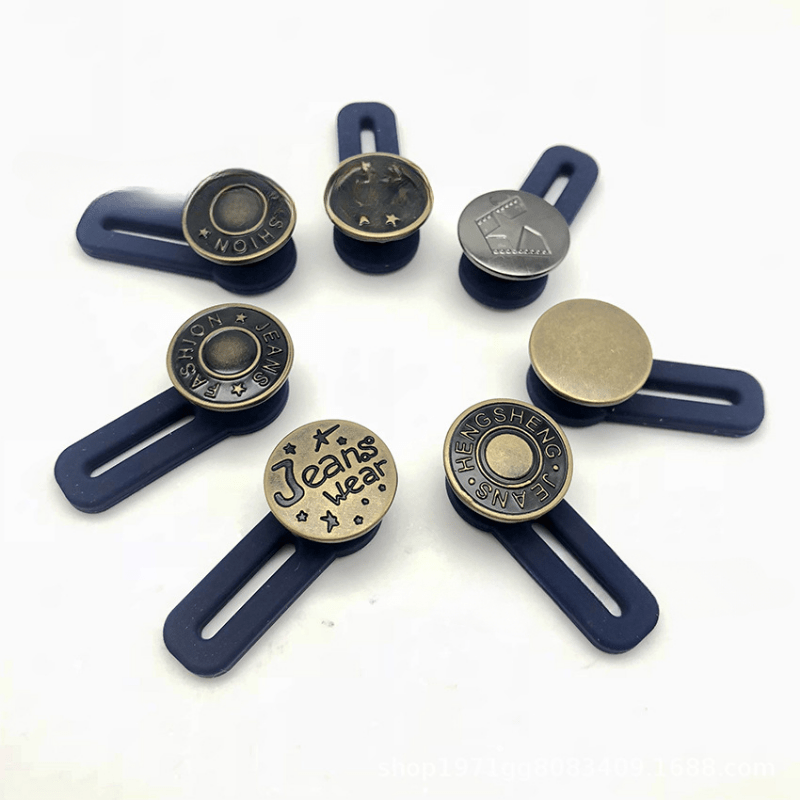5pcs Button Extender For Pants Adjustable Waist Button Retractable  Waistband Expander Random Color No Sew Buttons Easy To Use And No Tools  Require Non Elastic Extended Length Is 0 71in - Arts