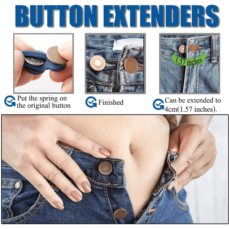 Button Extender For Pants Adjustable Waist Button - Temu