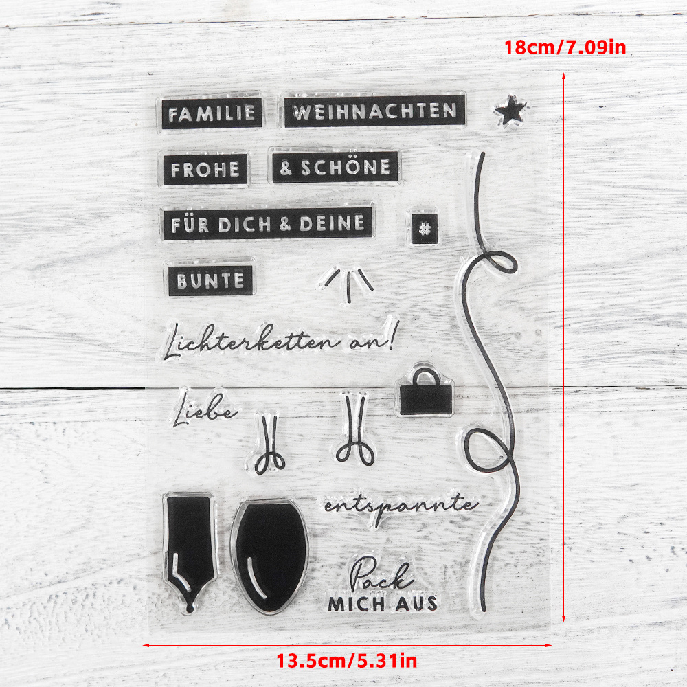Tampons transparents Icones pour Bullet journal - 14 x 18 cm