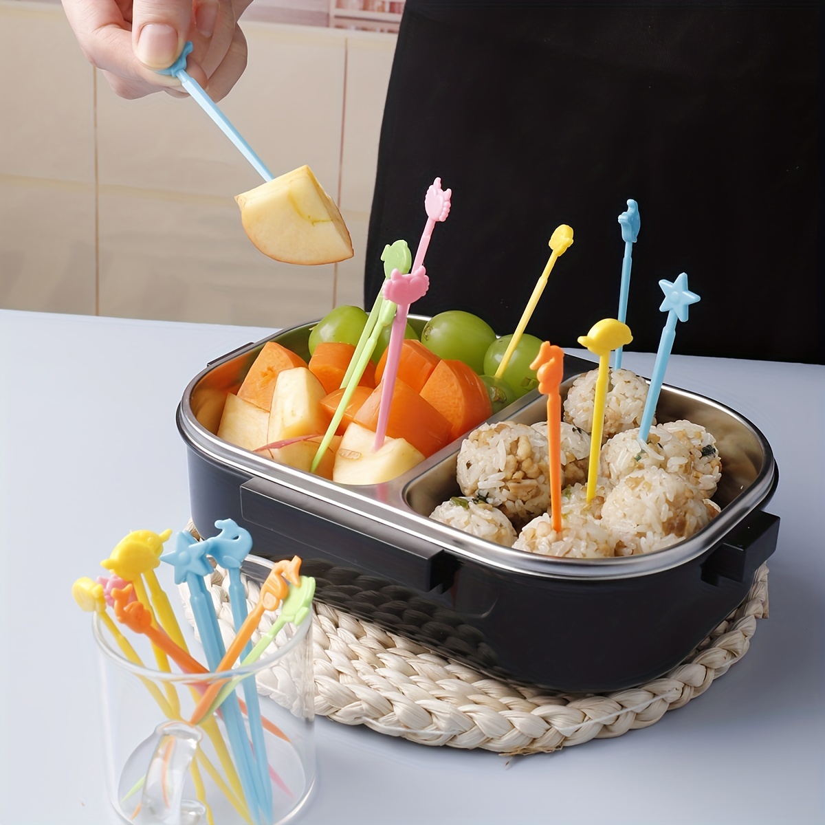 Mini Plastic Fruit Fork, Cute Food Fork For Cake Dessert Fruit