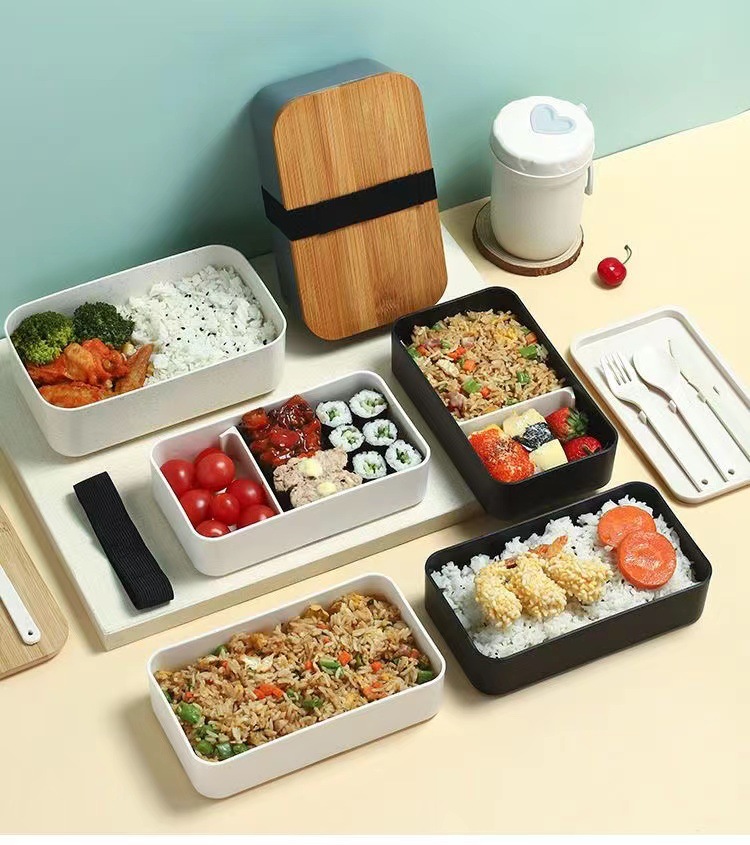 1pc Scatola Pranzo Copertura In Bambù Stile Giapponese Bento - Temu Italy