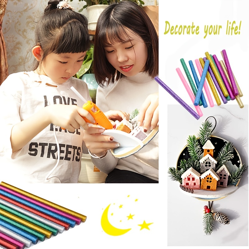 Colorful Glitter Hot Glue Sticks Perfect For Arts Crafts Diy - Temu