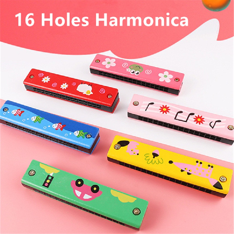 Harmonica En Bois 16 Trous Pour Enfants Harmonica Débutant - Temu France