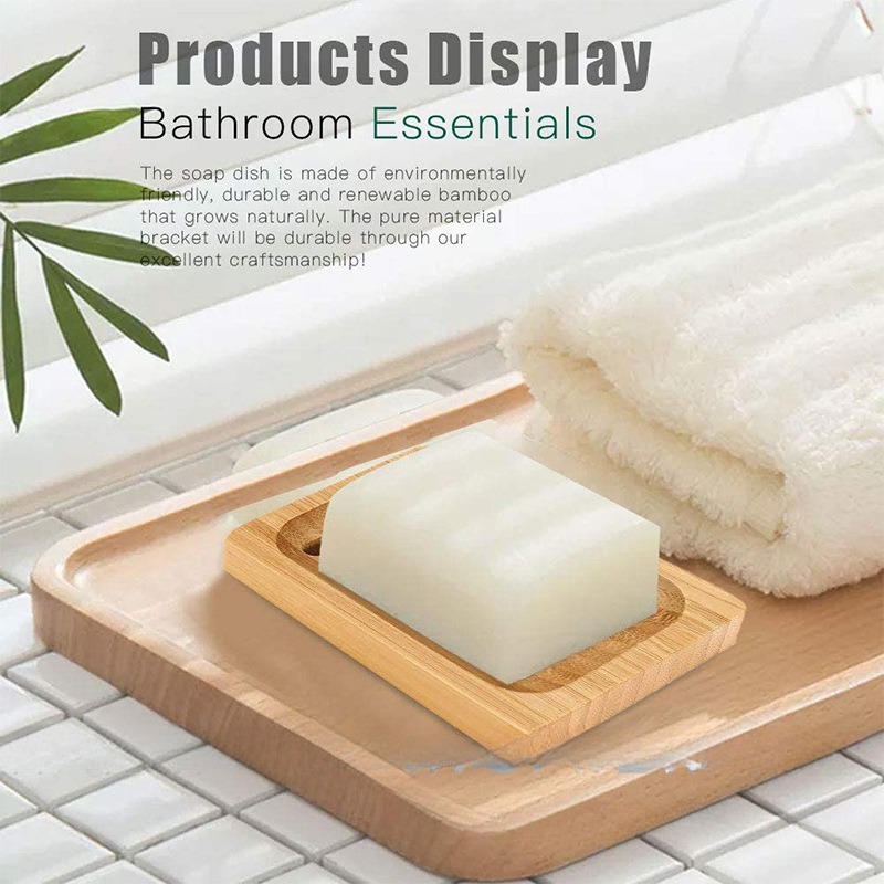 Eco-friendly Bamboo Self-Draining Soap Dish
