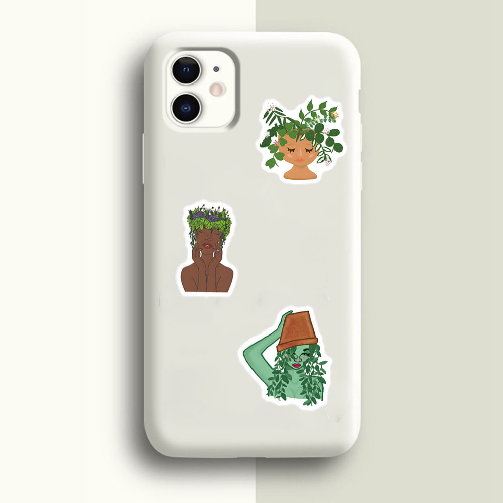 70 Plant Potted Girl Love Aesthetics Stickers Pack