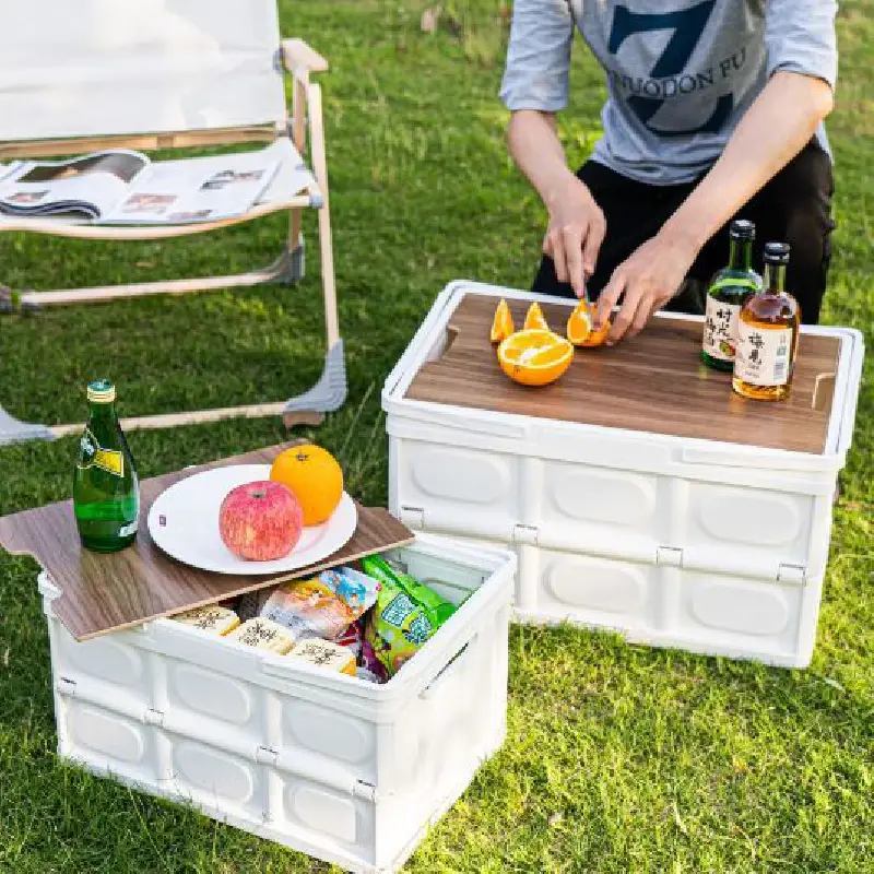 1pc Camping Storage Box, Multifunctional Foldable Camping Meal Box Car  Organizing Storage Box Portable Home Storage Toy Storage, Aesthetic Room  Decor