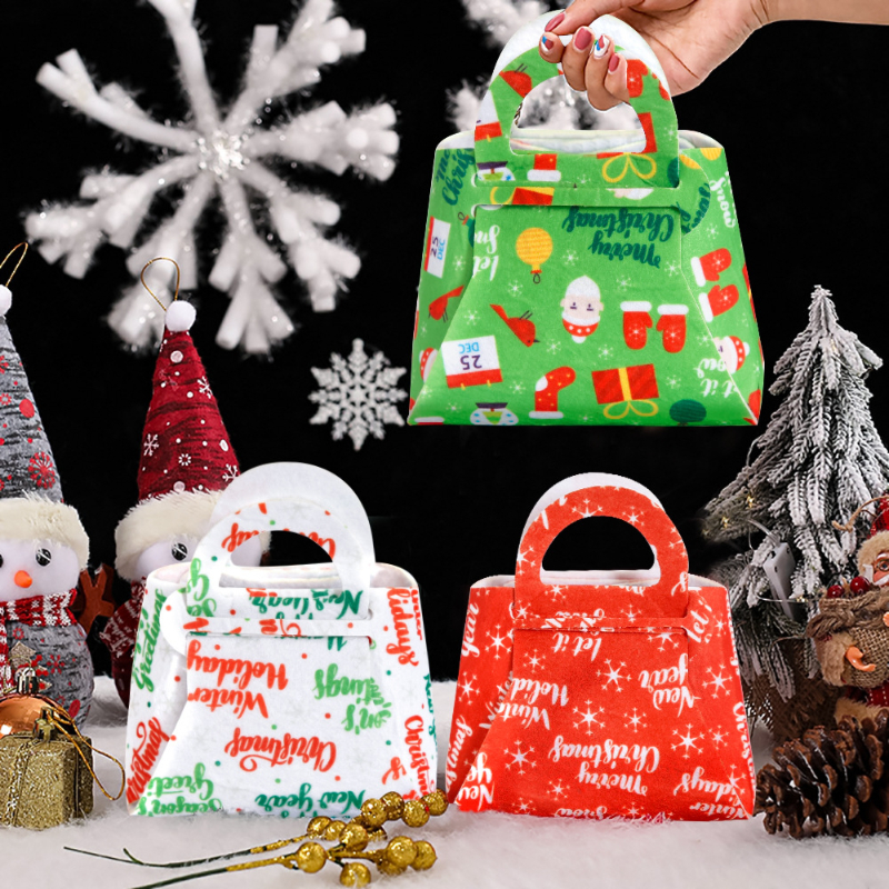 Christmas Non woven Tote Bag Mini Gift Bag Holiday Props - Temu