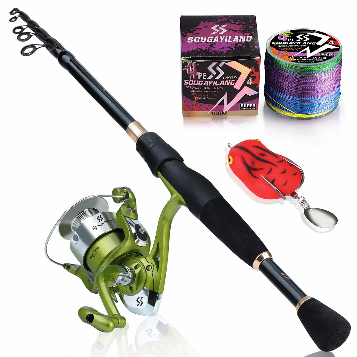  Zebco Slingshot Spinning Reel And Fishing Rod Combo