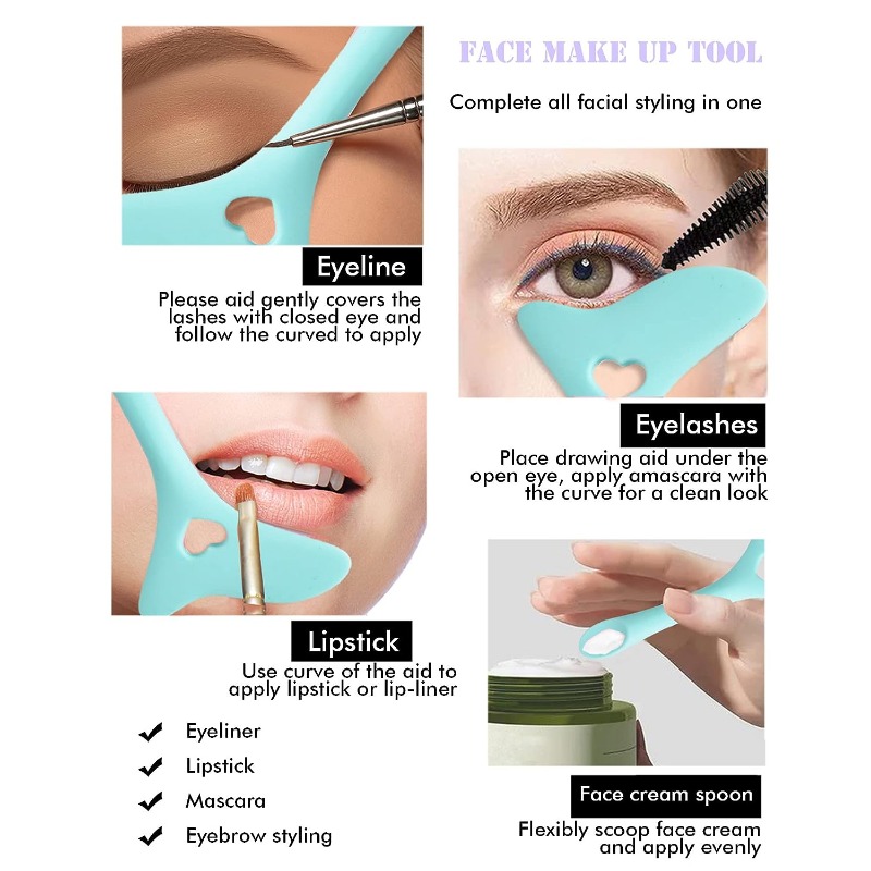 Slanted Ultra Thin Winged Eyeliner Brush Silicone Eye Liner - Temu