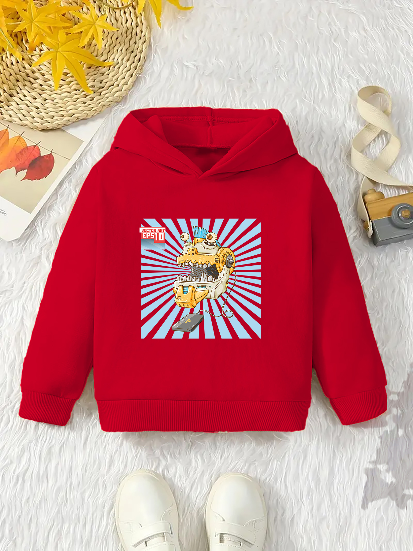 Use A Little Fish Print Kid's Hoodie Casual Pullover Hooded - Temu