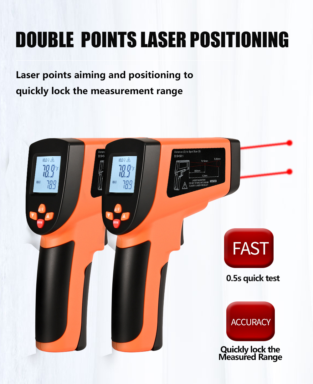 Non contact Pyrometer Infrared Thermometer 50～1600c - Temu