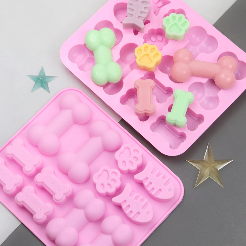 Dog Paw Bone Chocolate Molds 3d Silicone Molds Cute Puppy - Temu United  Arab Emirates