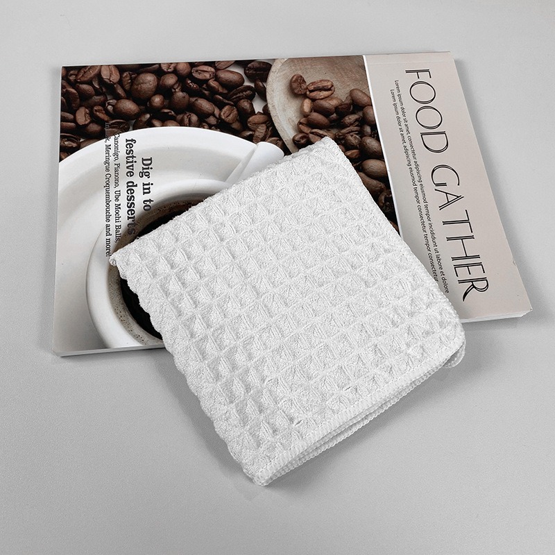 Waffle Square Towel Cleaning Cloth Coffee Bar Absorbent - Temu