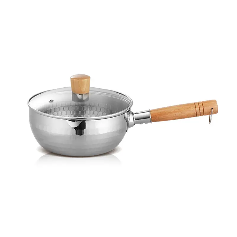 Stainless Steel Yukihira Pan, Japanese-style Yukihira Flat Pan, Non-stick  Soup Pot With Cover, Food Supplement Pan, Instant Noodle Pot, Wooden Detachable  Handle Cook Pot, Soup Pot, Milk Pot, Cookware, Kitchenware - Temu