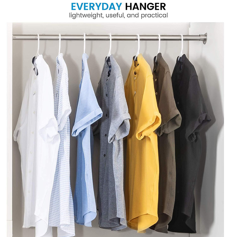 Plastic Hanger Heavy Duty, Pack of 50 Space Saving Plastic Hangers, Durable Coat and Clothes Hangers for Everyday Use
