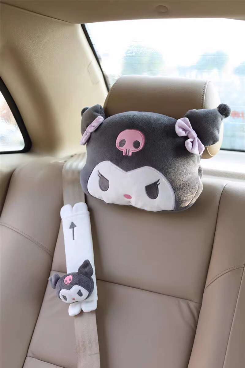 Fluffy Bear Car Accessories Cute Car Seat Covers Set for Women Car