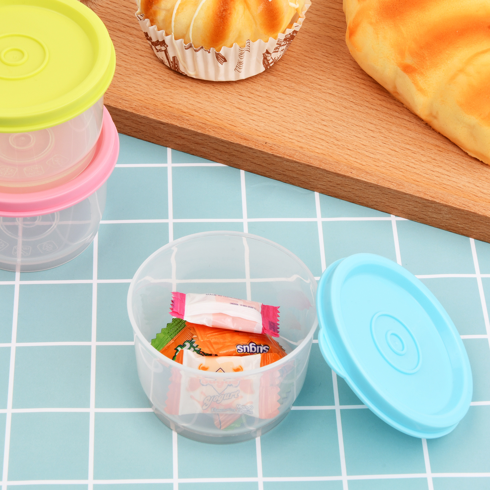 6pcs Food Storage Containers With Lids, 5.41 Oz Mini Storage Containers,  Food Containers Set, Plastic Containers With Lids, Mini Sauce Containers For
