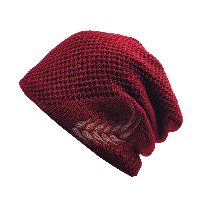 Wheat Embroidered Knitted Trendy Preppy Elastic Stretchy Thermal Slouchy  Baggy Beanie Hat, Fall Winter Keep Warm Lightweight Soft Comfortable Skull  Hat Skiing Hat For Travel, Travel Accessories - Temu