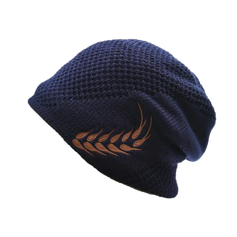 Wheat Embroidered Knitted Trendy Preppy Elastic Stretchy Thermal Slouchy  Baggy Beanie Hat, Fall Winter Keep Warm Lightweight Soft Comfortable Skull  Hat Skiing Hat For Travel, Travel Accessories - Temu