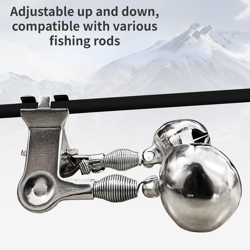 1pc Fishing Rod Alarm, Dual Bells, Night Light Alarm Light, Fishing *  Light, Fishing Double Fish Bell