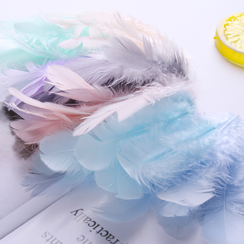 10pcs plumas plumas para artesanías Escenario Performance Prop Coser ropa Plumas  Decoración de fiesta de bodas Pluma blanca Pluma de bricolaje