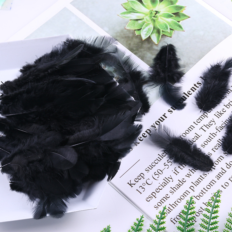 Plumas negras 100 piezas para manualidades, bodas, fiestas en casa,  decoración del hogar