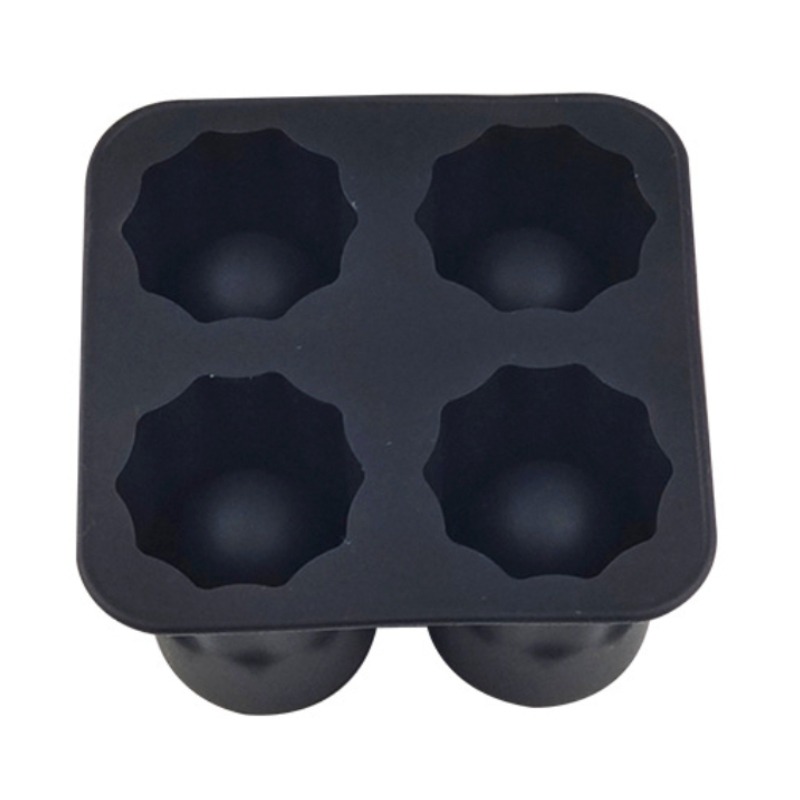 4 Grids Ice Cup Mold Silicone Ice Cube Tray Ice Mould Ice Shot
