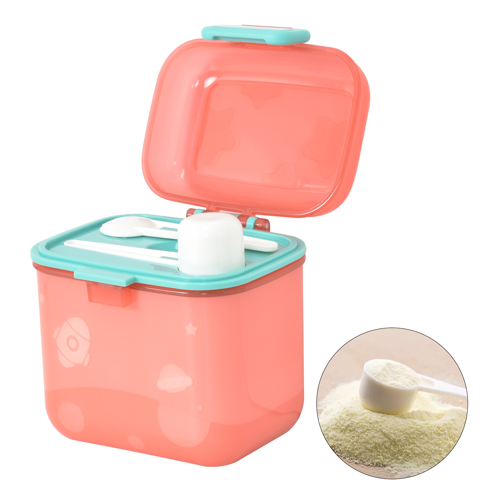 Formula Dispenser On The Go Portable Stackable Milk Powder Box Portable  Baby Milk Powder Box Detachable