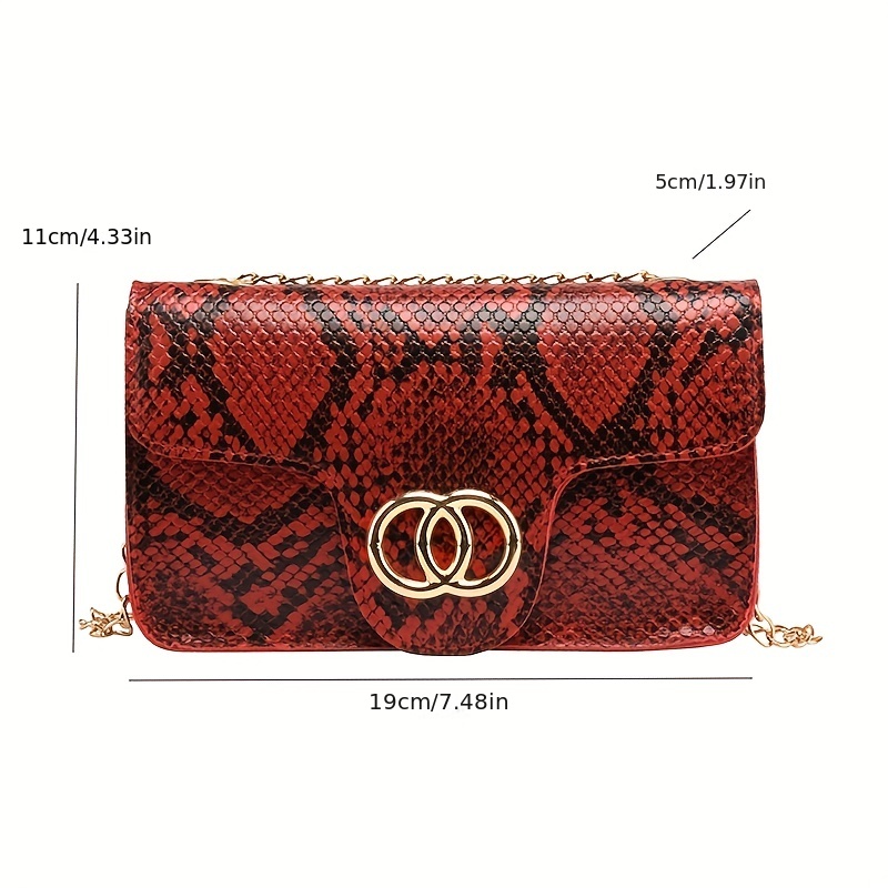 Mini Gradient Printed Crossbody Bag, Colorful Snakeskin Pattern Purses,  Trendy Pu Leather Shoulder Bag - Temu