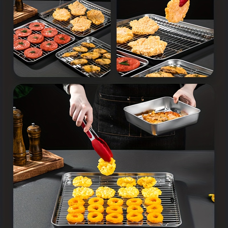 Baking Sheet Pan Set Cookie Sheet For Oven Nonstick Bakeware - Temu