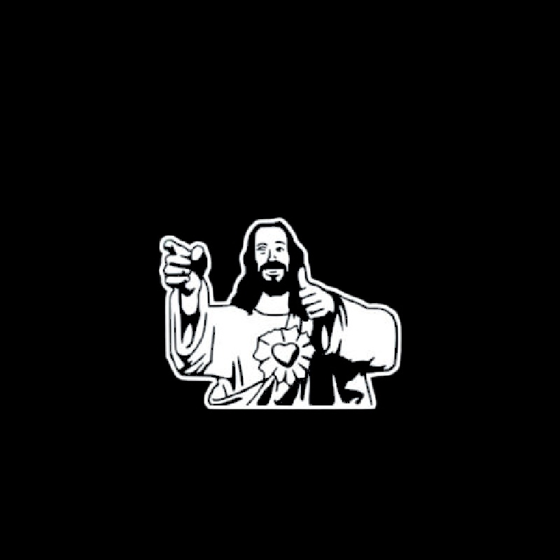 Smiling Jesus Sticker (3-diff Sizes) Jesus Christ die Cut Stickers, Jesus  Dogma Buddy Christ Thumb Signal Vinyl Decal (3 inch)