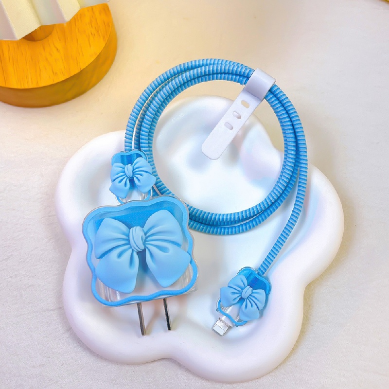 Blue Charger Protector Cable Organiser for iPhone Adapter 18W 20W