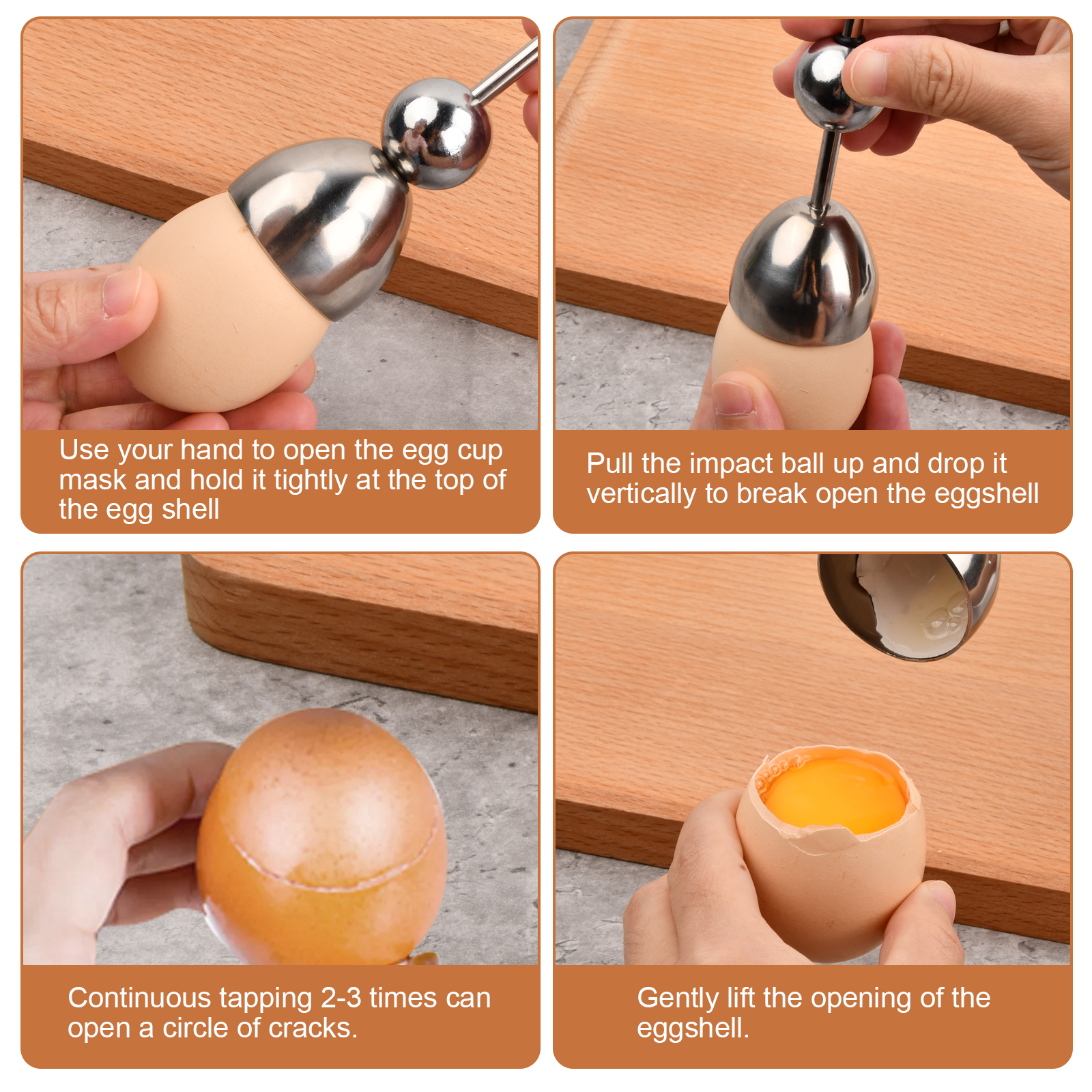 Egg Cup Soft Boiled Eggs, Egg Opener Separator