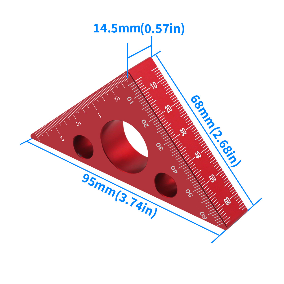 Right Angle Ruler Triangle Ruler Aluminum Alloy 45/90 Degree Frosted Right  Angle Gauge Woodworking Ruler - Temu