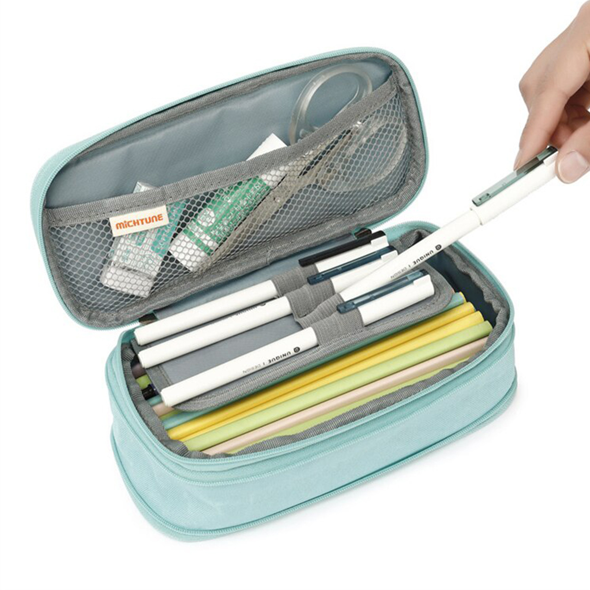 Large Pencil Case Pencil Pouch With Compartments Scalable - Temu