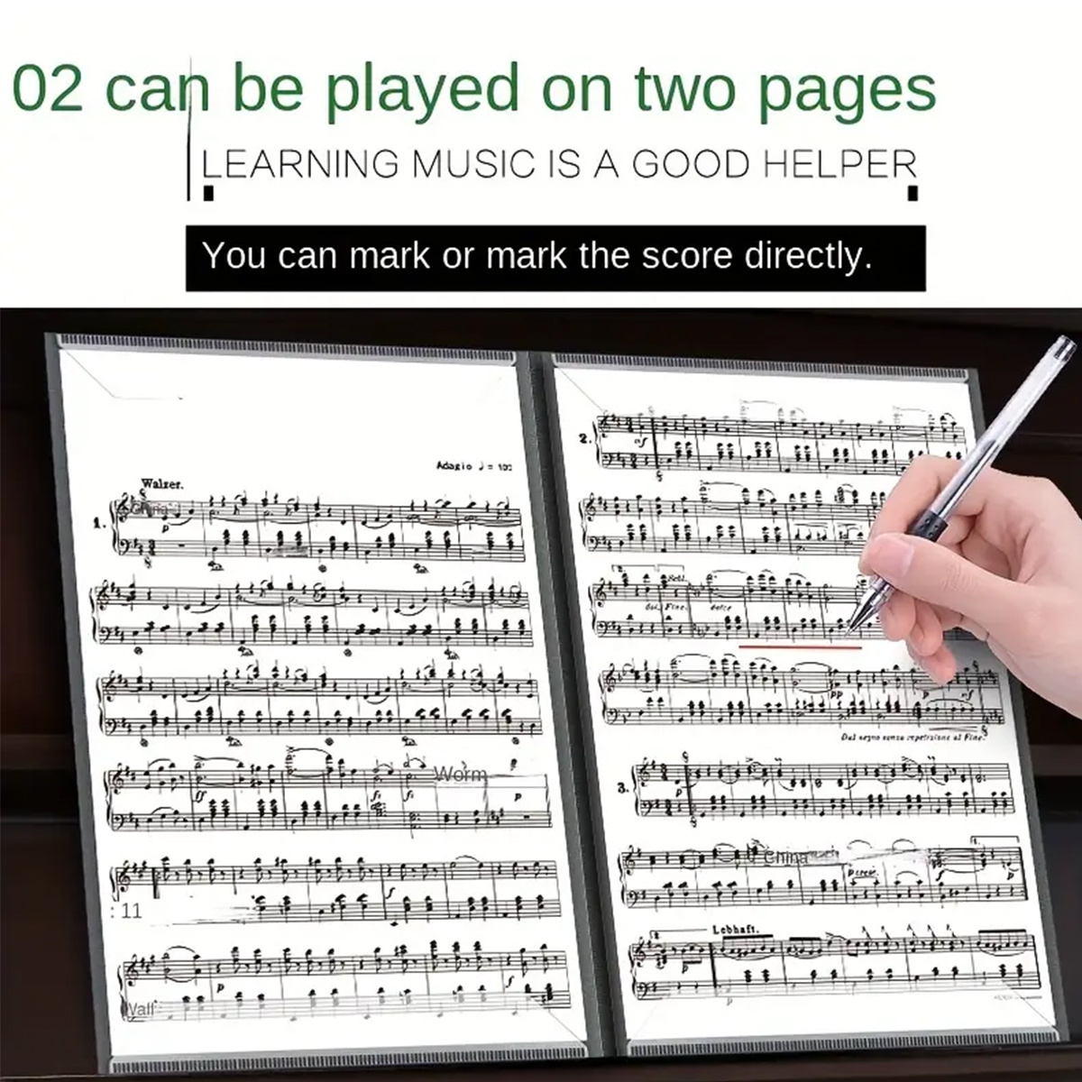 1pc Étanche 6 Pages Performance Piano Partition Pince A4 - Temu Belgium