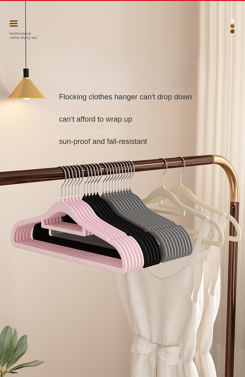 Multi functional Plastic Clothes Hangers Velvet Non slip - Temu