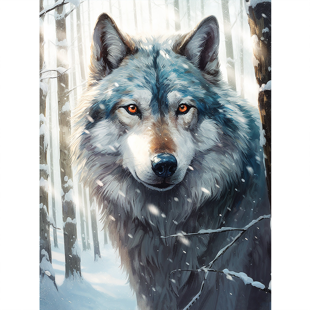 5D Diy Diamond Art Dream Wolf Diamond Painting Kits Animals