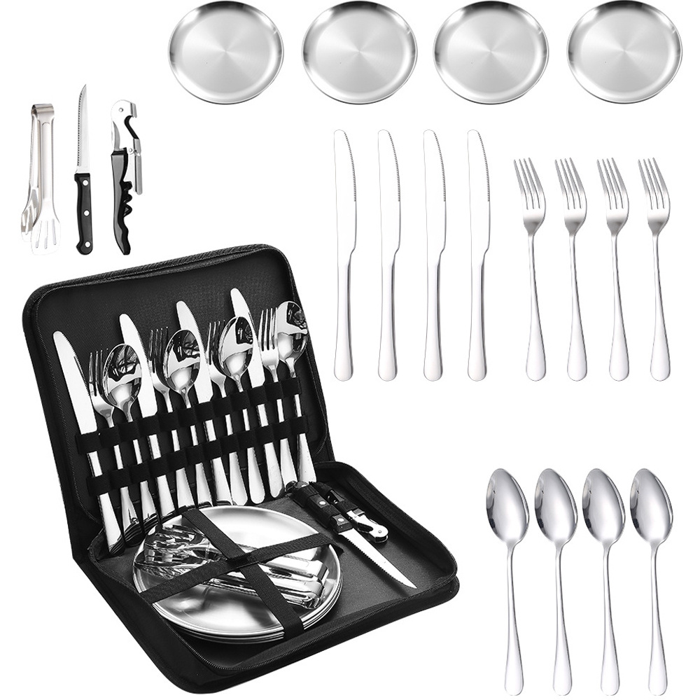 Travel Cutlery Set Camping Silverware Kit Picnic Flatware Kit