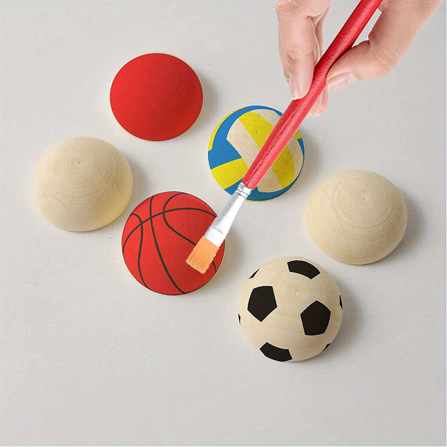 Wooden Balls for Crafts, Unfinished Round Wood Balls, 1/2 Inch
