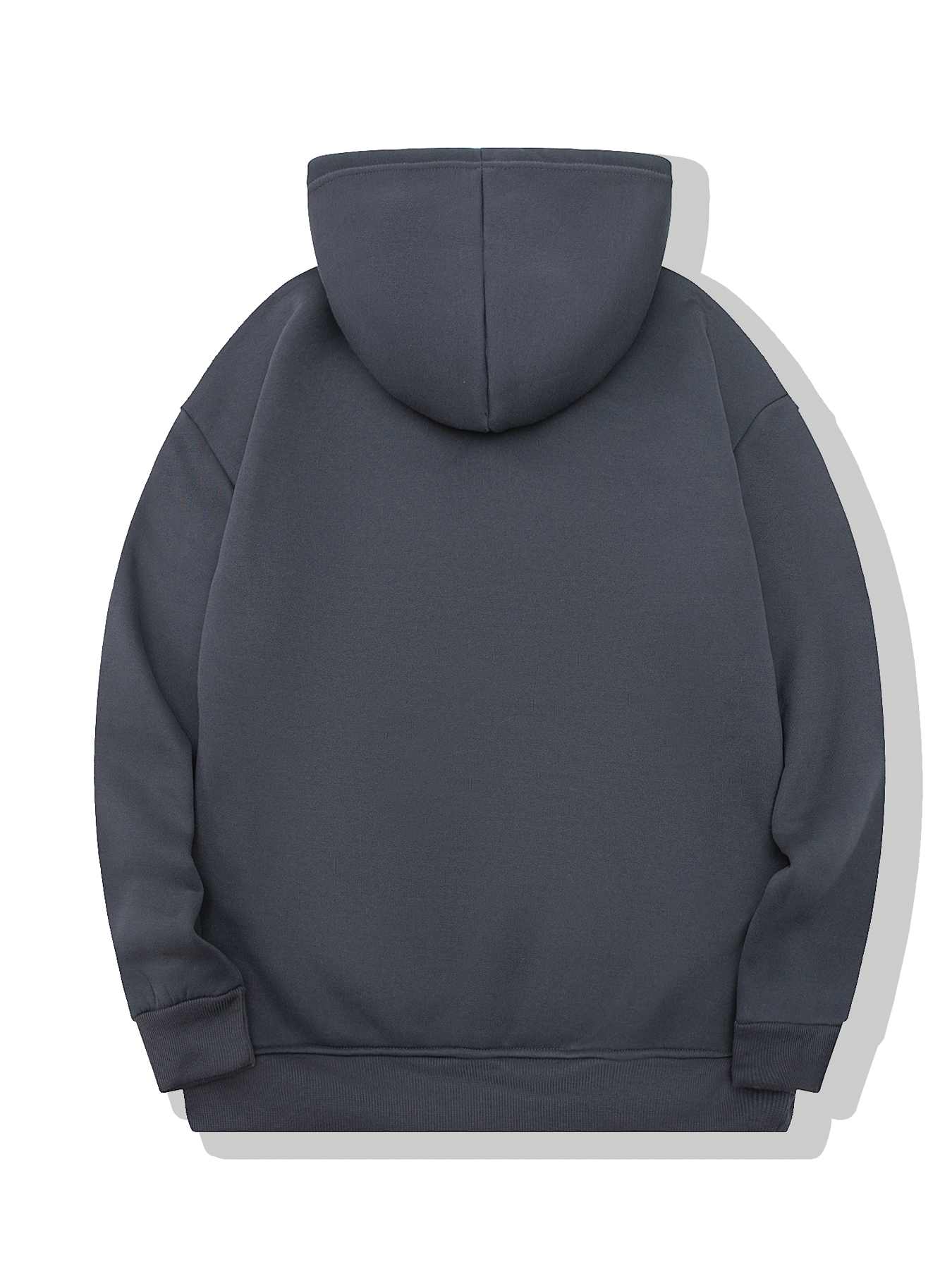 Men Plain Without Zipper No Pocket High Funnel Neck Hoodie - China