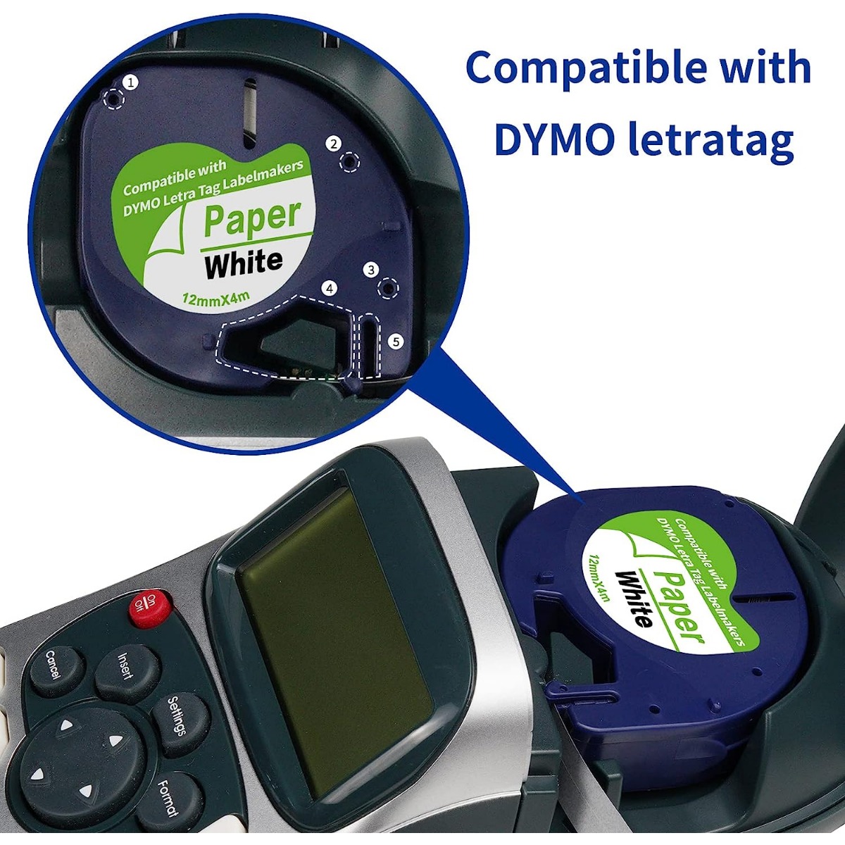 DYMO LetraTag Label Maker Electronic Portable Hand Held Metallic Blue