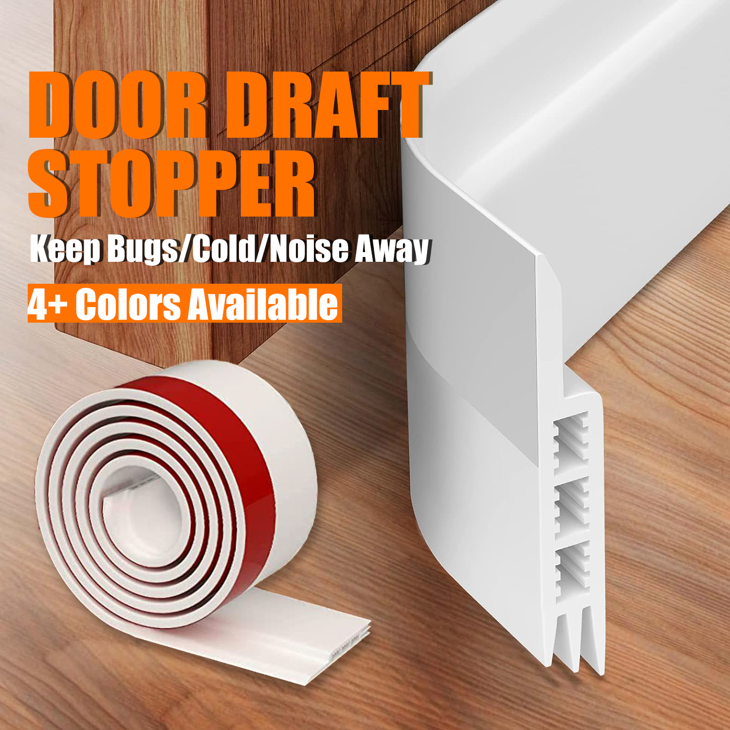 Door Draft Stopper, Draft Stopper for Bottom of Door Dual Draught Excluder  Air Insulator,Adjustable Size,Dust-Proof, Draft-Proof