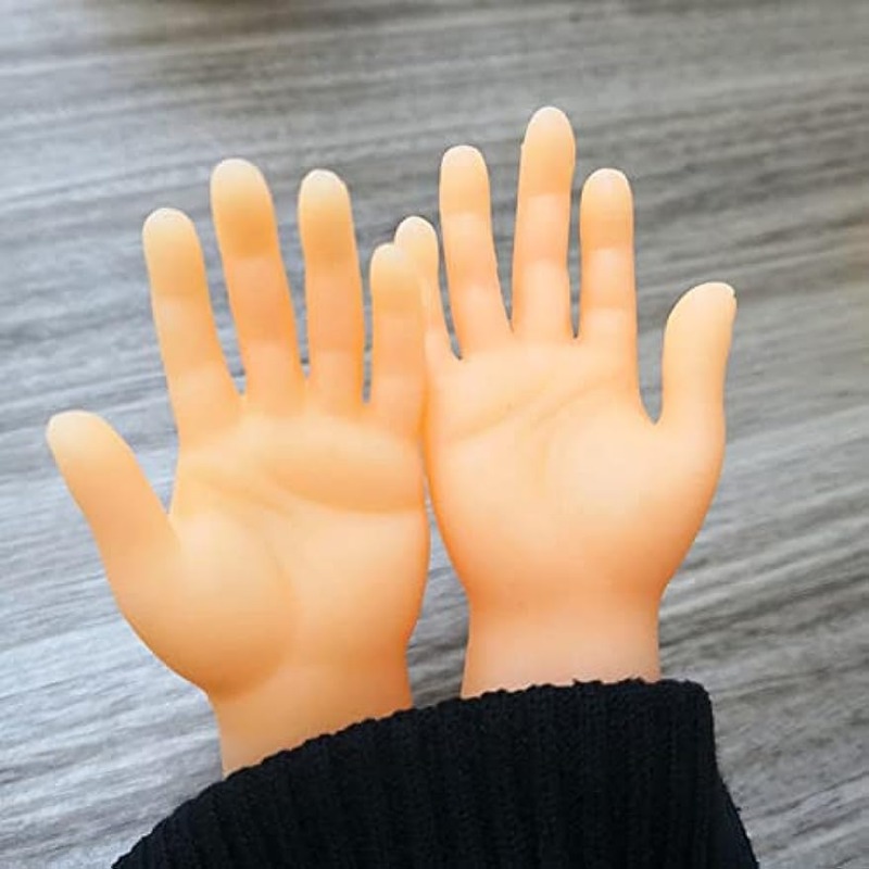 CreepyParty Tiny Hands Miniature Finger Puppets Mini Finger Hands Little  Hands with Left Hand and Right Hand Tiktok Prank Game Toy（2Pcs） – TopToy